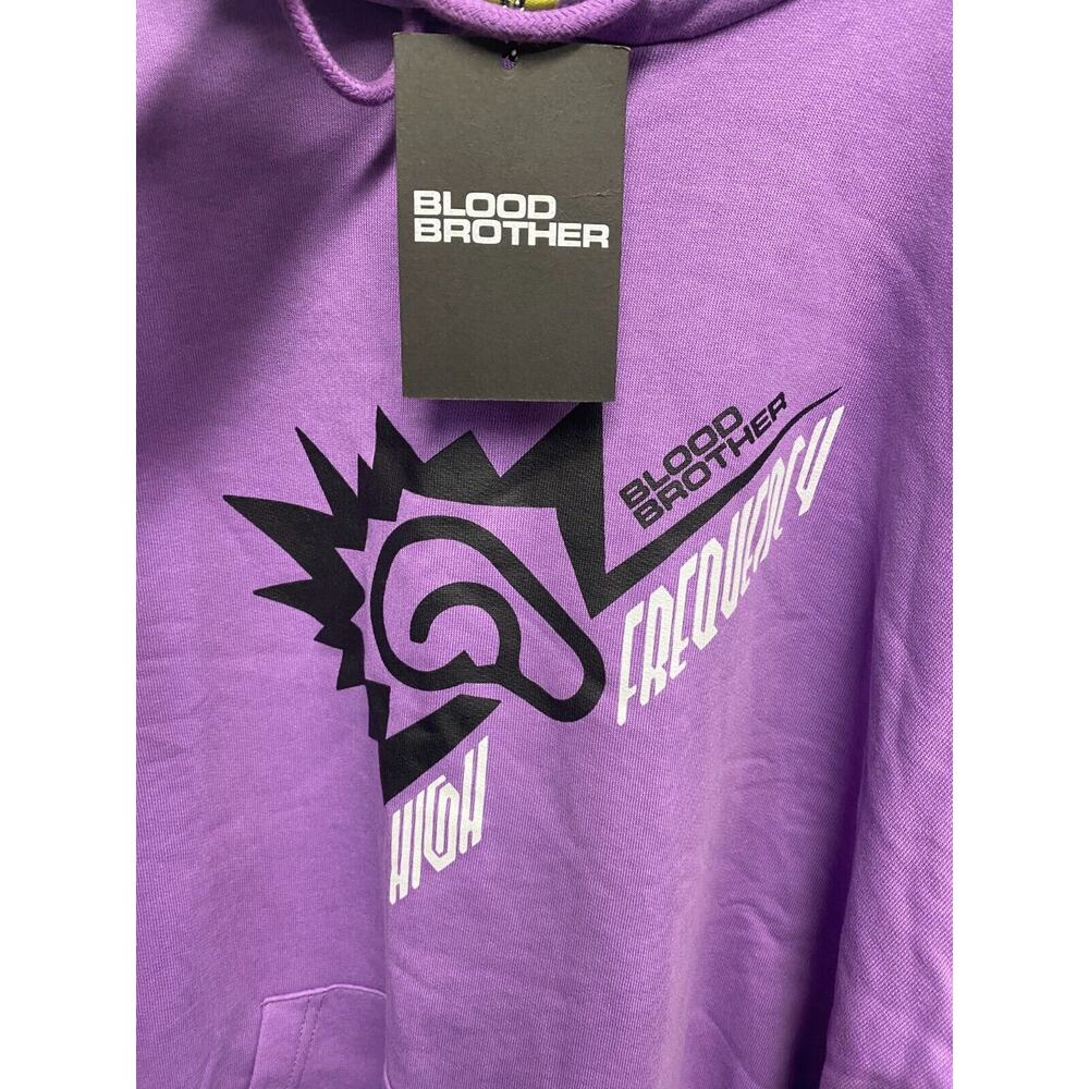 Blood Brother Pullover Hoodie Men's Medium Purple High Frequency B35, b65 - Picture 2 of 7